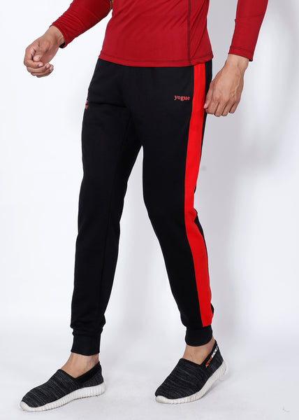 Black & Red French Terry Joggers