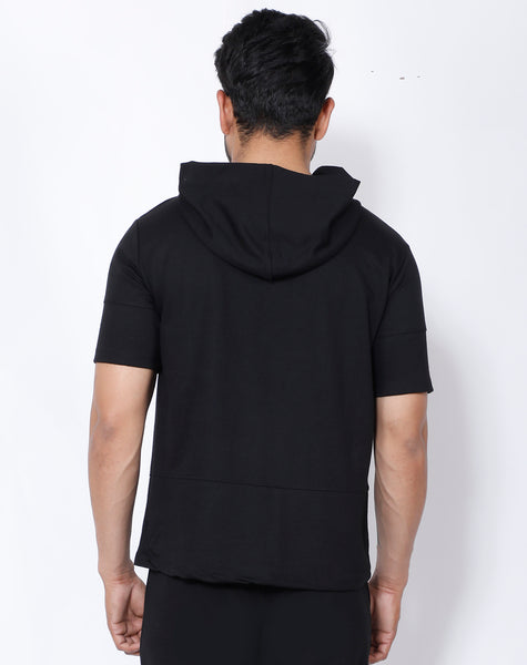 Black Superpower Hooded T-Shirt
