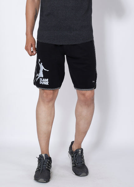 Black Silver Basketball Shorts