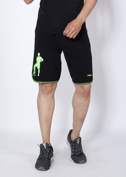 Black Neon Football Shorts