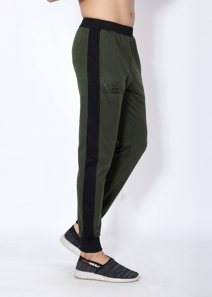 Olive Black Terry Joggers