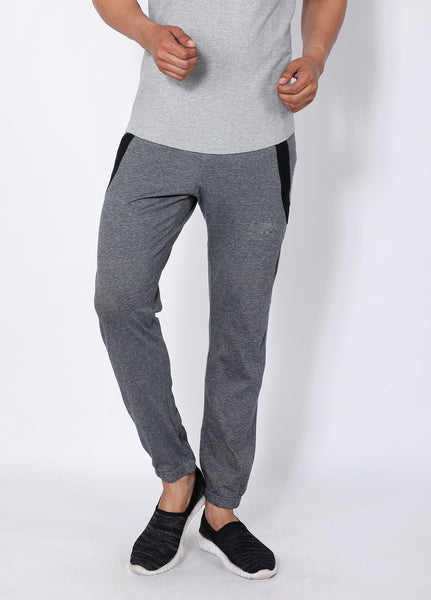 Grey Texture Cotton Joggers