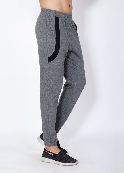 Grey Texture Cotton Joggers