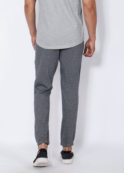 Grey Texture Cotton Joggers