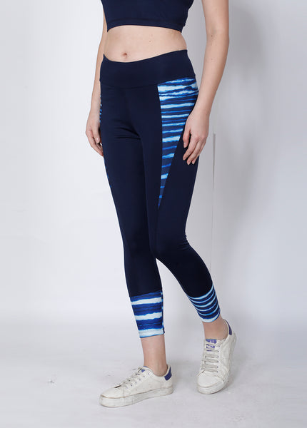 Shop The Look - Compression Top + Leggings - Navy Waves