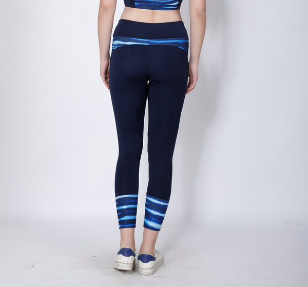 Shop The Look - Compression Top + Leggings - Navy Waves