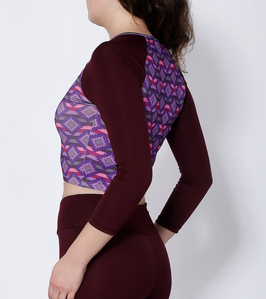 Shop The Look - Crop Zipper + Leggings - Cherry Red Print