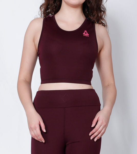 Shop The Look - Compression Top + Leggings - Wine Red