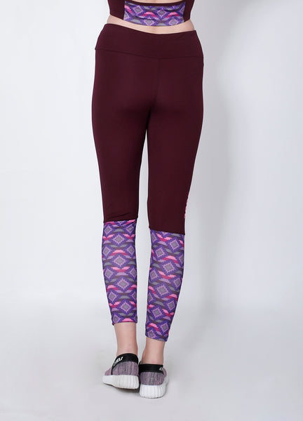 Shop The Look - Compression Top + Leggings - Wine Red