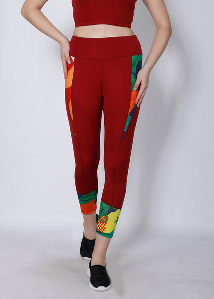 Red Convex-Cut Tights