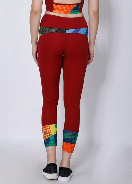 Red Convex-Cut Tights