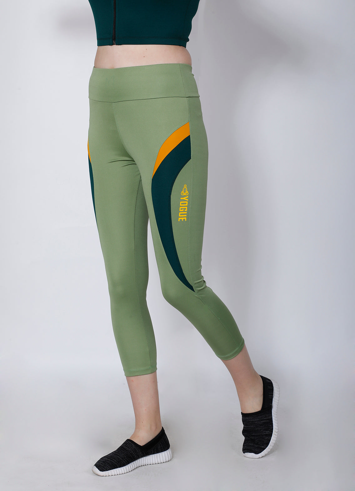 Dark Olive Glossy Leggings - One in Melon Closet PVT LTD