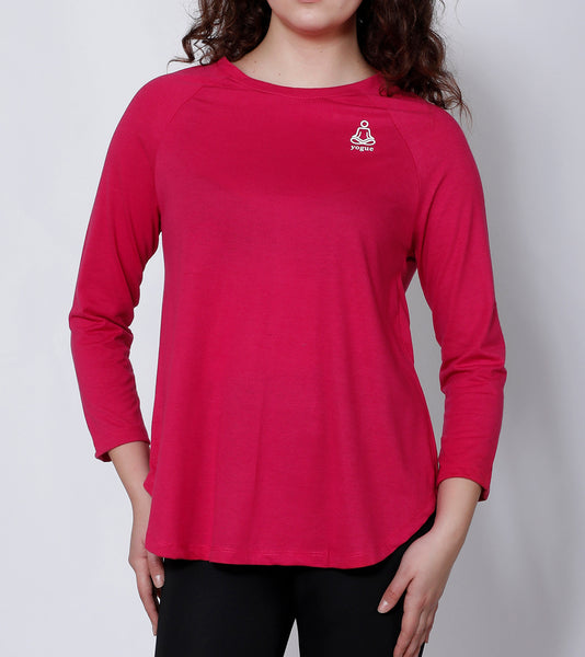 Pink Flared-Fit Cotton T-Shirt