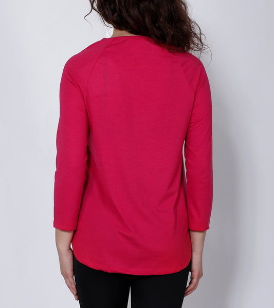 Pink Flared-Fit Cotton T-Shirt