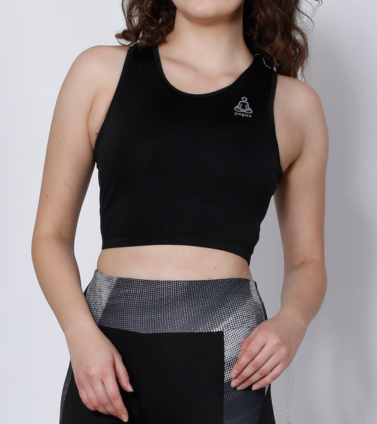 Shop The Look - Compression Top + Leggings - Black Silver