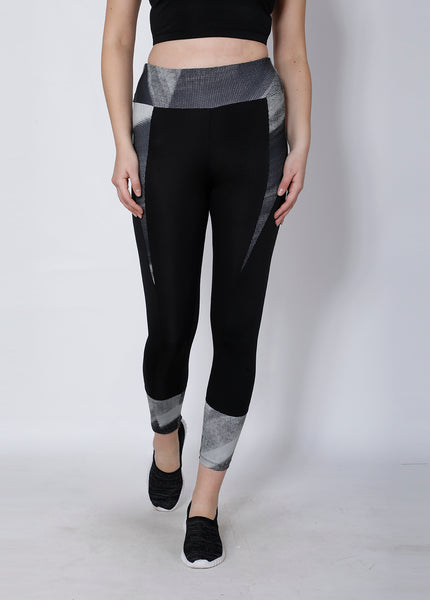 Shop The Look - Compression Top + Leggings - Black Silver