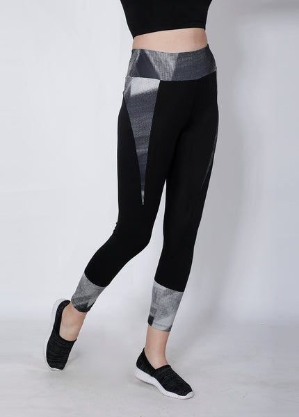 Shop The Look - Compression Top + Leggings - Black Silver