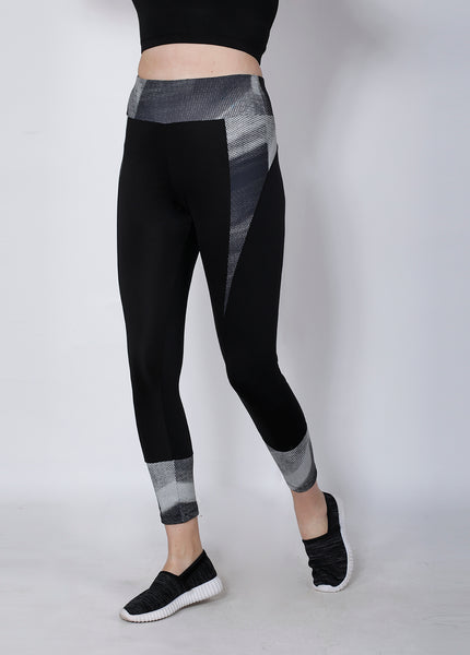 Shop The Look - Compression Top + Leggings - Black Silver