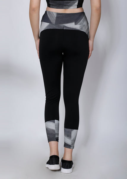 Shop The Look - Compression Top + Leggings - Black Silver