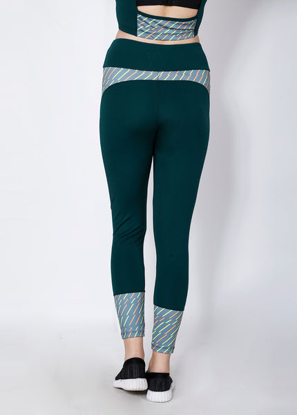 Shop The Look - Compression Top + Leggings - Green Dashed