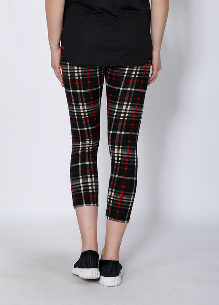 Black Red Checked 7/8th tights