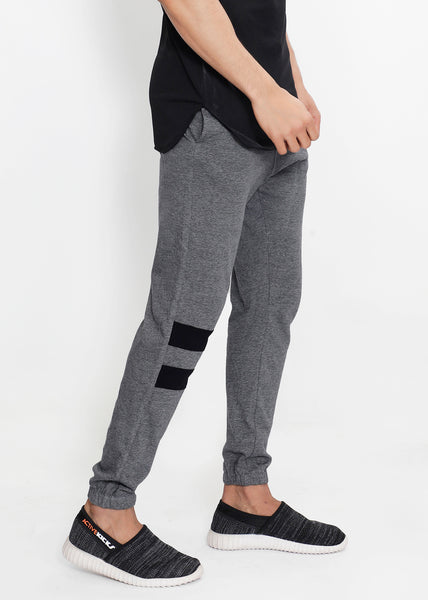 Grey Stripes Cotton Joggers