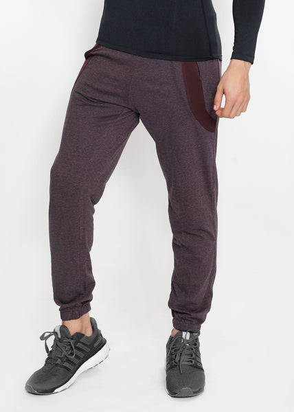 Cherry Brown Cotton Joggers