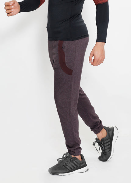 Cherry Brown Cotton Joggers