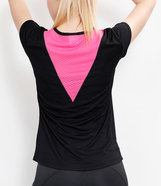 Black Pink V-Cut T-Shirt