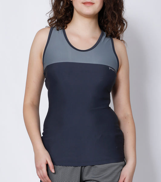 Charcoal Grey Racerback Tank-Top