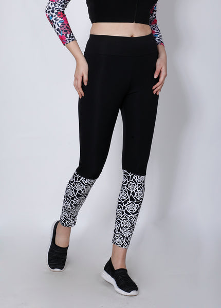 Black & White Spiral 2Tone Tights