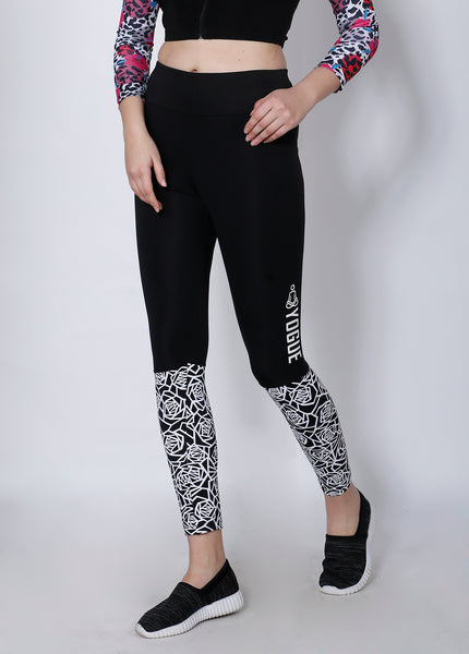 Black & White Spiral 2Tone Tights