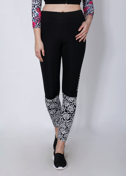 Black & White Spiral 2Tone Tights