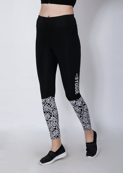 Black & White Spiral 2Tone Tights