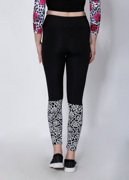 Black & White Spiral 2Tone Tights