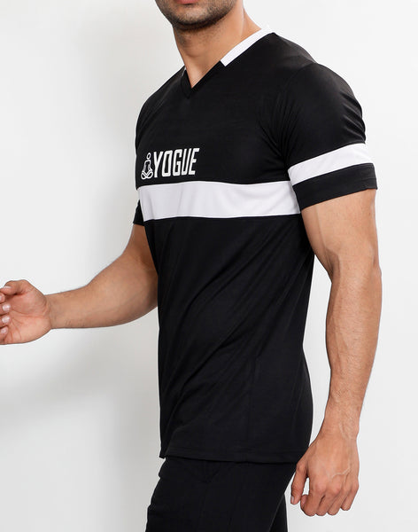 Black & White V-Neck T-Shirt