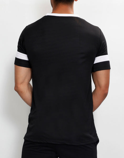 Black & White V-Neck T-Shirt