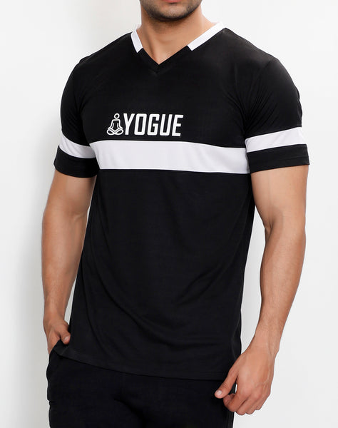 Black & White V-Neck T-Shirt
