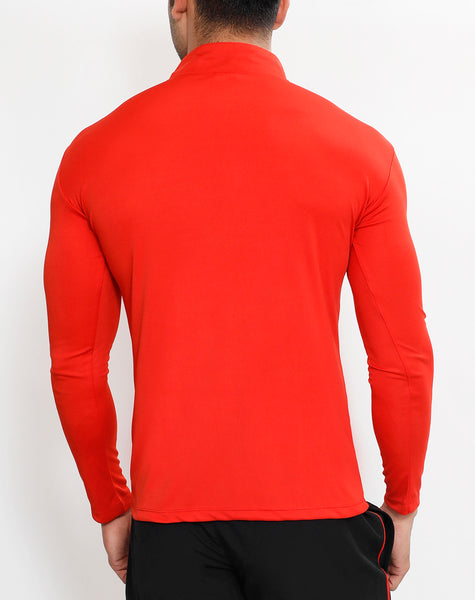 Red Black Half Zipper