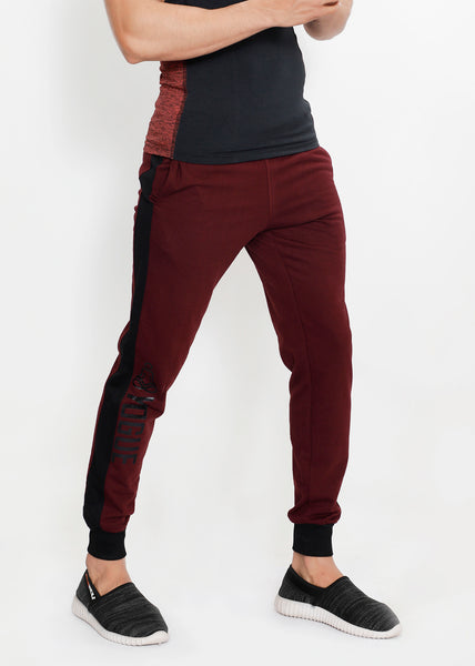 Cherry & Black French Terry Joggers