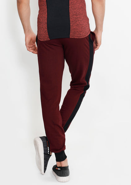 Cherry & Black French Terry Joggers