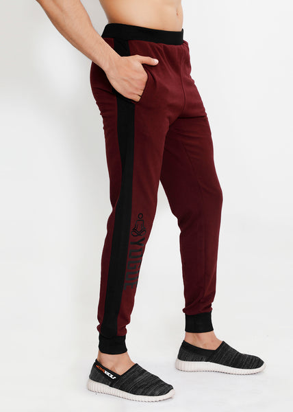 Cherry & Black French Terry Joggers