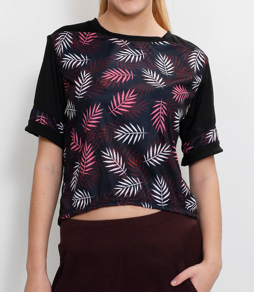 Cherry Leaves Crop Top