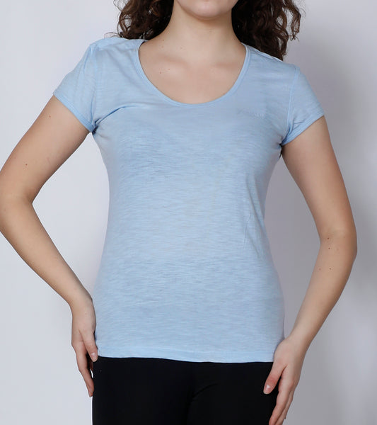 Sky Round-neck Cotton T-Shirt