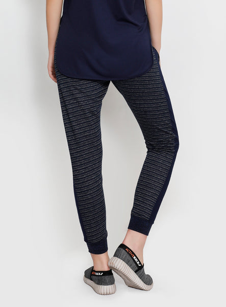 Navy & Grey Stripes Joggers