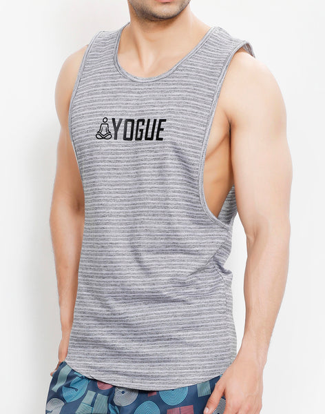Sky Grey Stripes Tank