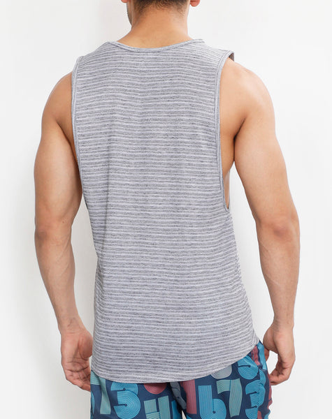 Sky Grey Stripes Tank