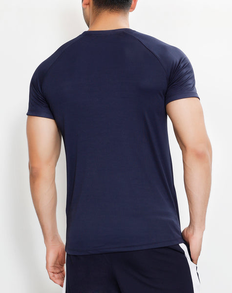 Navy Yogue Half Sleeve T-Shirt