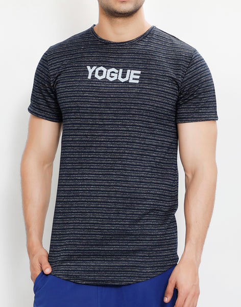 Navy Grey Stripes Roundneck T-Shirt