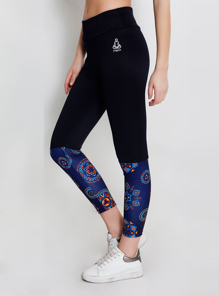 Navy Rangoli 2Tone Tights